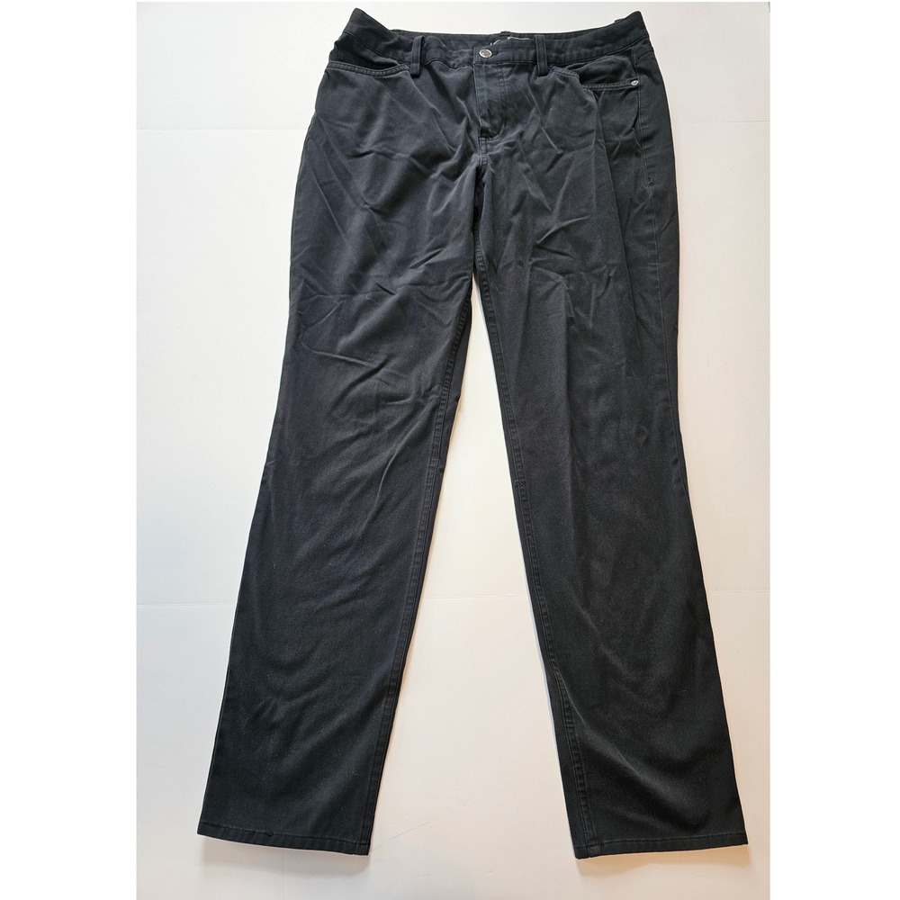 Nike Dri-FIT Pants Women 10 Black Golf Active Stretch Straight Leg 5-Pocket